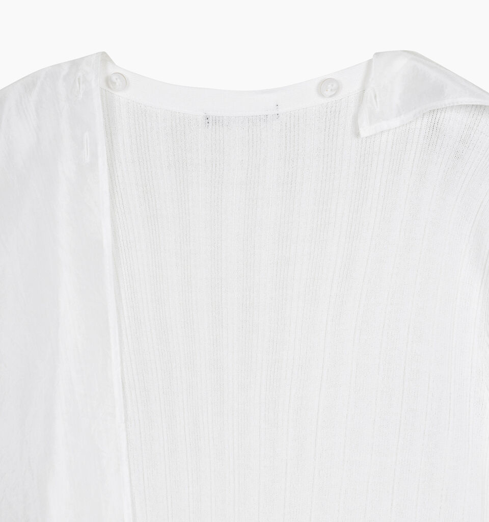 SLEEVELESS SWEATER - null - Creamy White | Sisley K image number 4